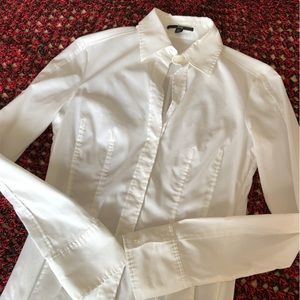 Hugo Boss fitted white shirt in XS